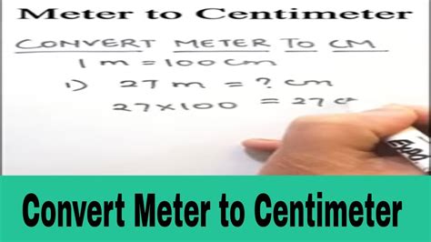 Sentimetro to Metro conversion.